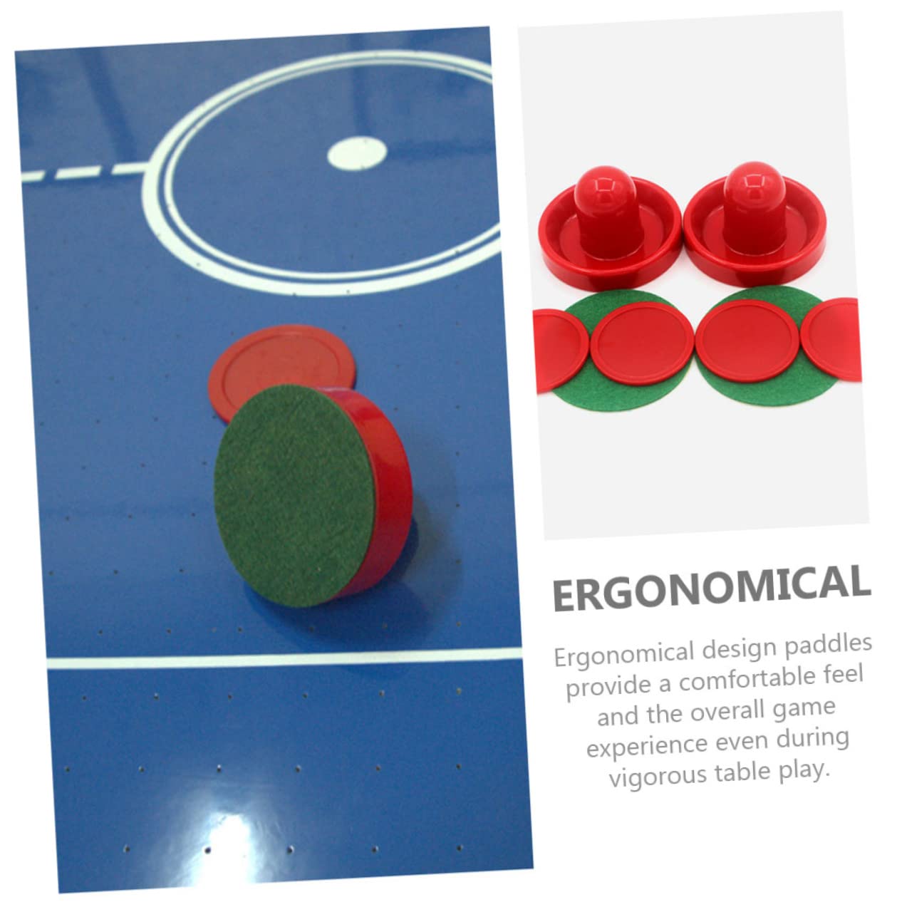 BRIGHTFUFU 1Set Portable Air Hockey and Paddles Replacement Parts Includes Pushers and for Tabletop Air Hockey Game Accessories