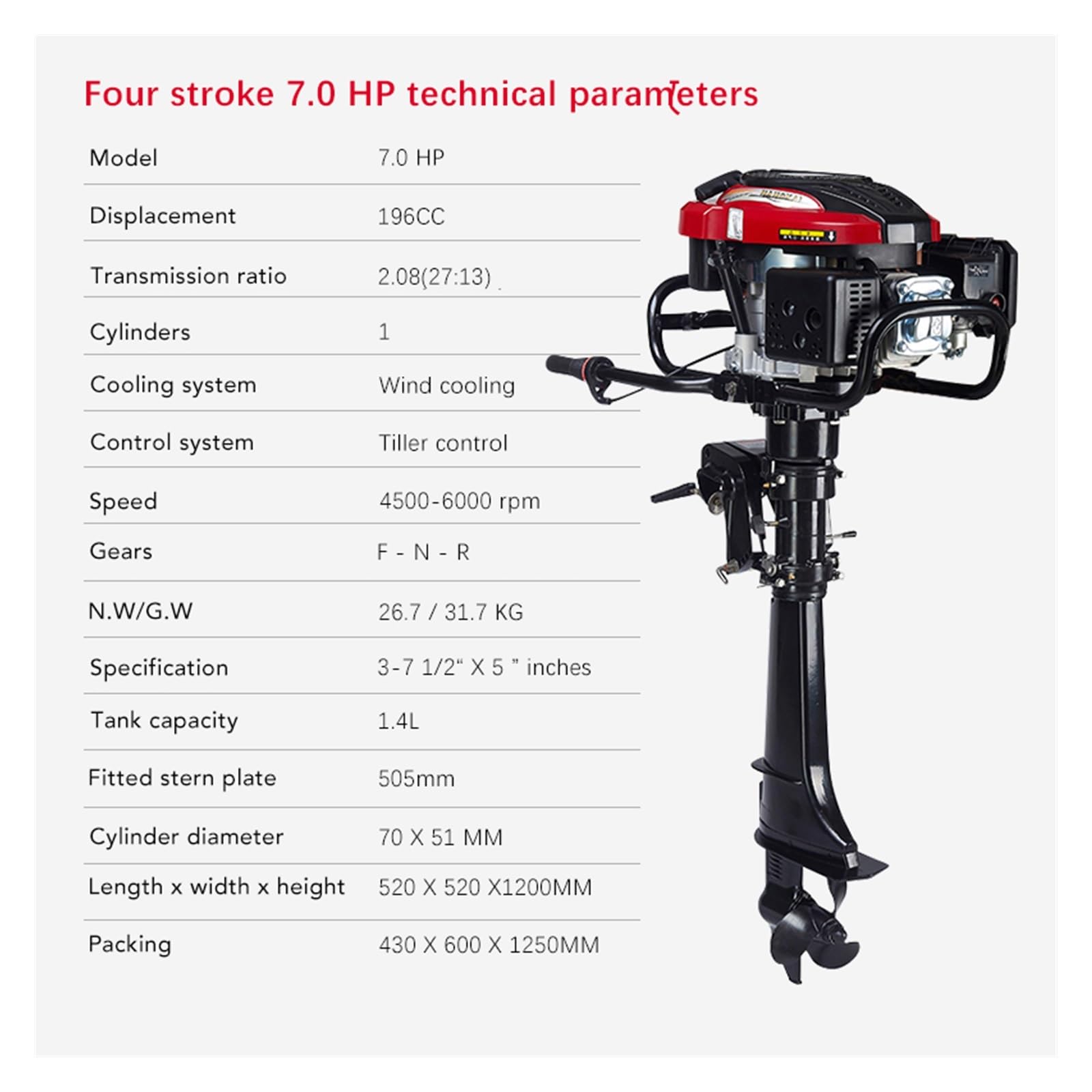 Amazon.co.jp: 船外機、 ボートエンジン 4 ストローク 4/6/6.5/7 馬力
