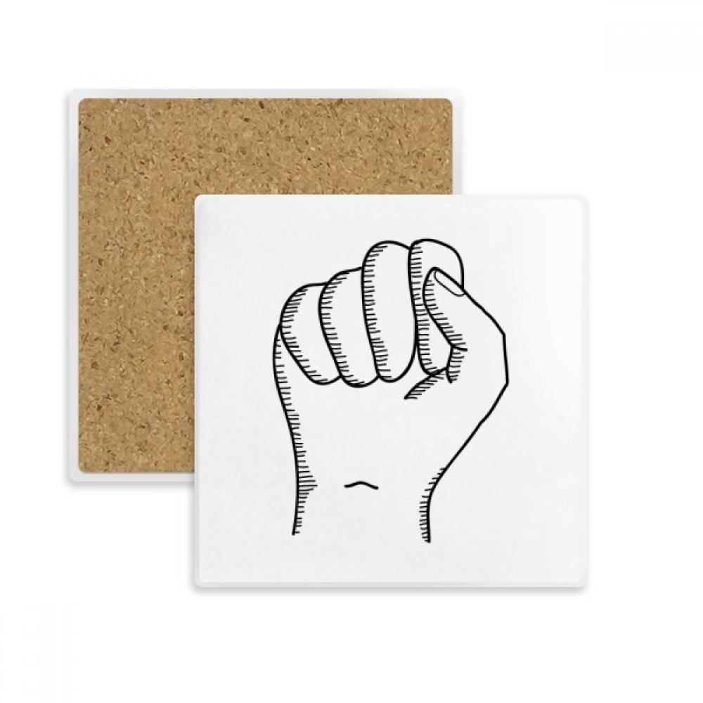 Coaster en pierre absorbante au design linéaire minimaliste