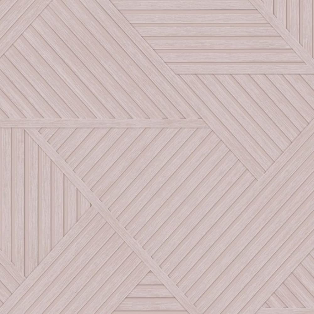 Wood Effect Geometric Wallpaper Pink Holden 13203