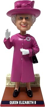الملكة اليزابيث فستان وردي بقصر باكنغهام Bobblehead