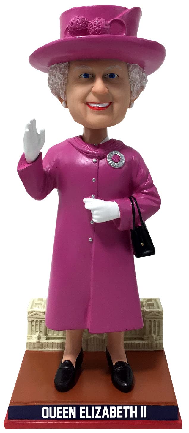 Amazon.com: Queen Elizabeth Pink Dress Buckingham Palace Bobblehead : Toys  & Games