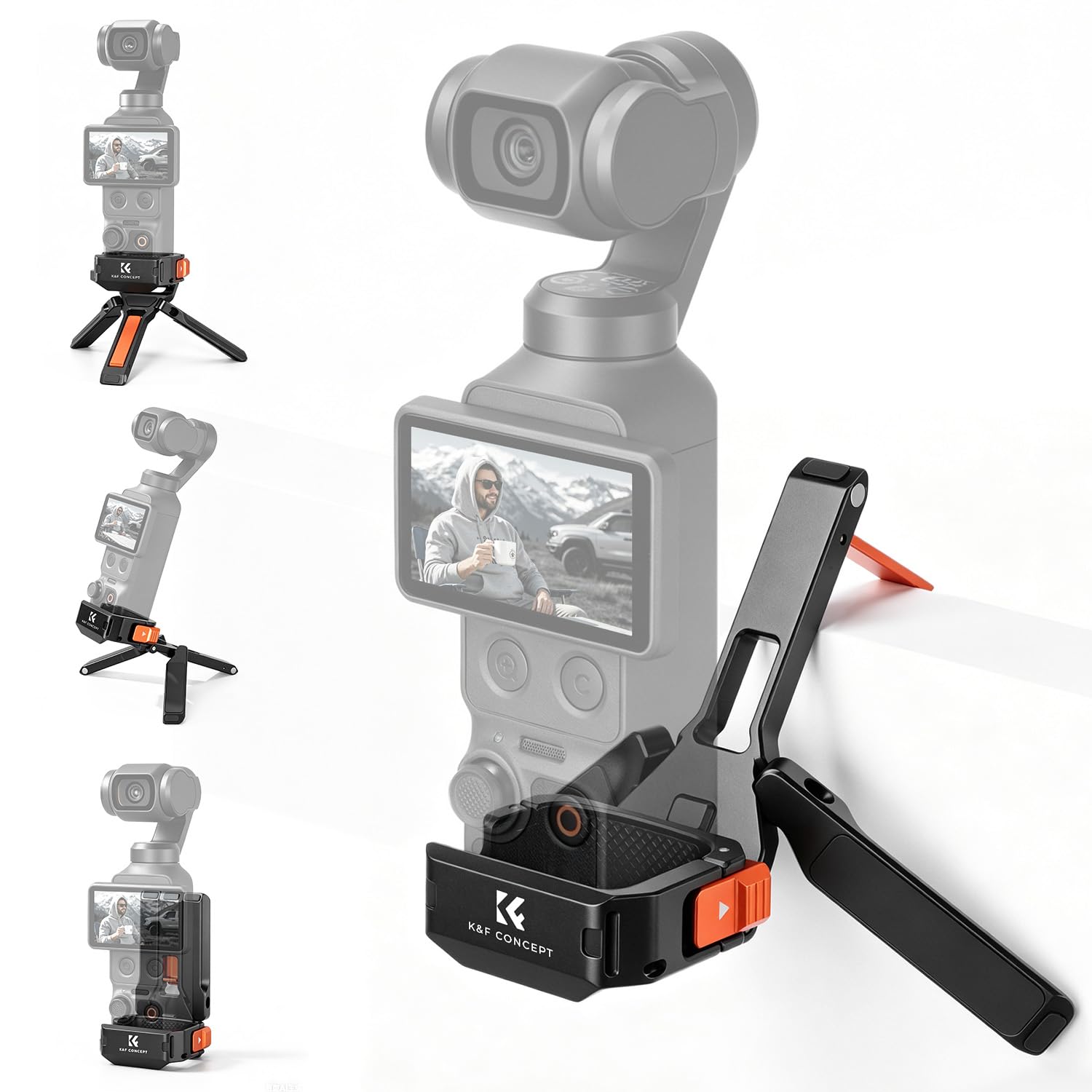 Photo 1 of K&F CONCEPT PP63 Magnetic Expansion Frame for DJI Osmo Pocket 4P/4/3, Aluminium Alloy Protective Cage with Quick Release Design, Cold Shoe & 1/4 Screw Mount for Vlogging Accessories