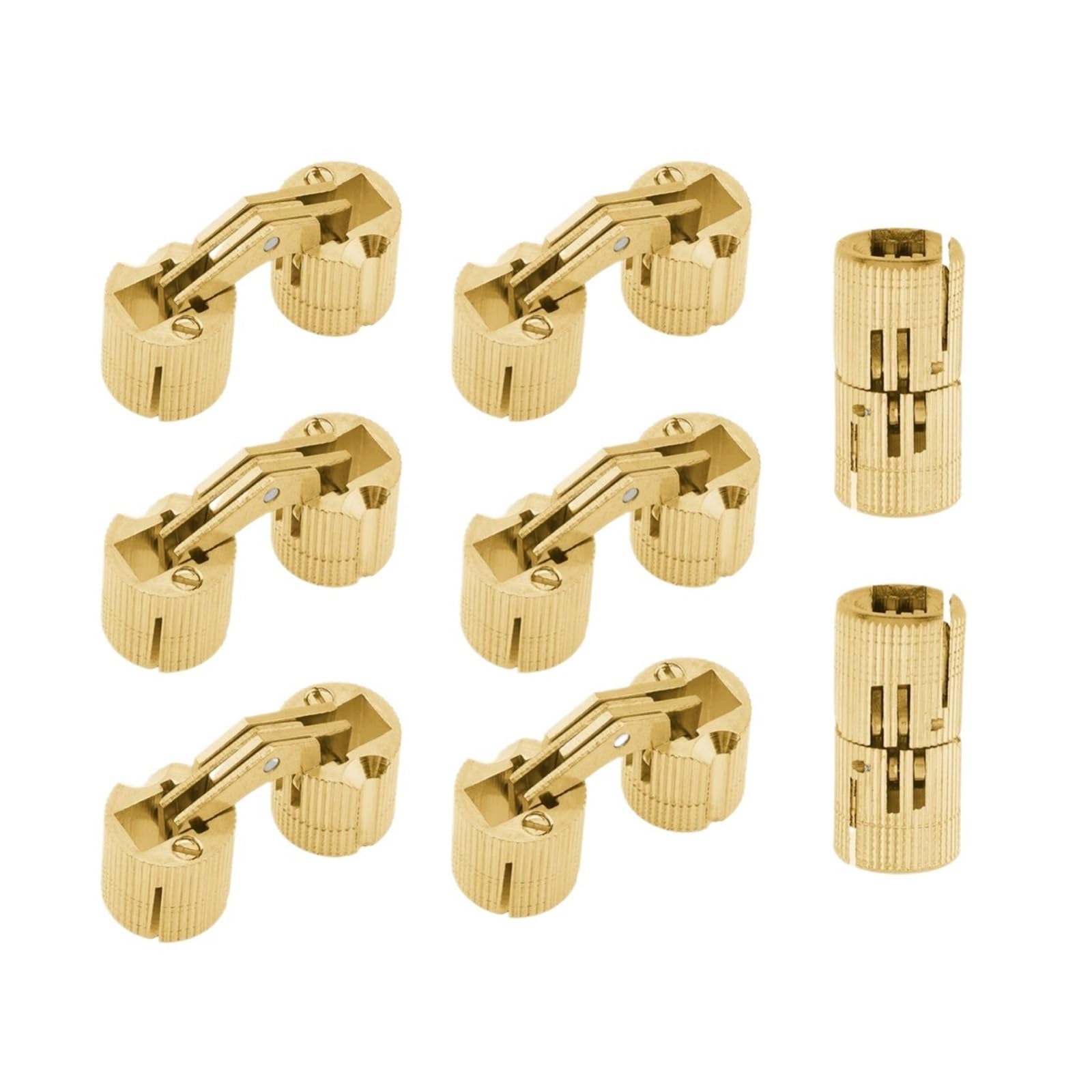 Kdhcvkz 8Pcs 16Mm 180 Degree Hinges Brass Concealed Furniture Hinges For Cabinets