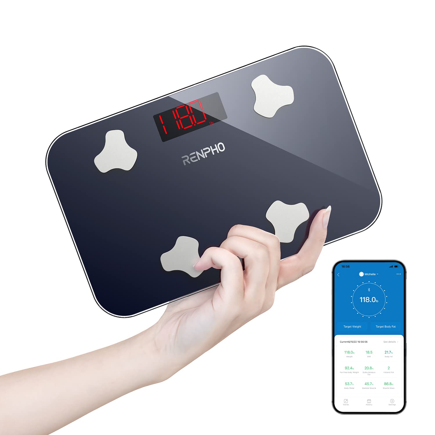 Buy RENPHO Travel Scale for Body Weight, Mini Bathroom Scale for Body