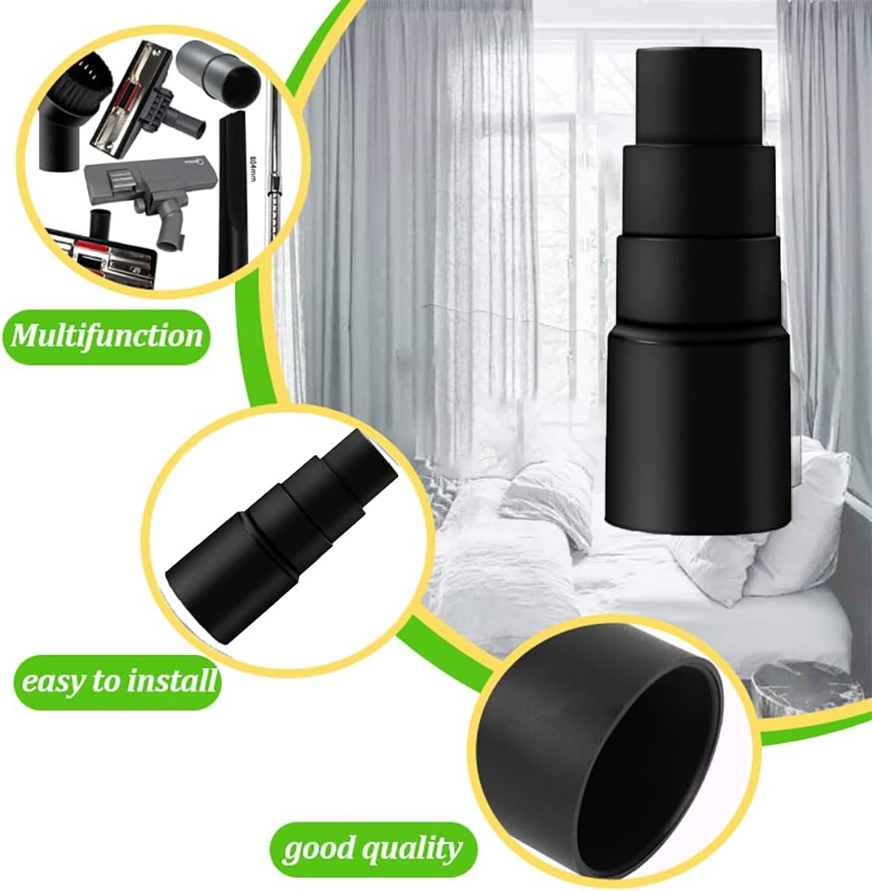 Vacuum Attachments, 1 1/4 Vacuum Cleaning Tools Kit for Shop Vac Accessories with 32mm/ 1.25 Extension Wands and Hose Adapter, 8 Pack