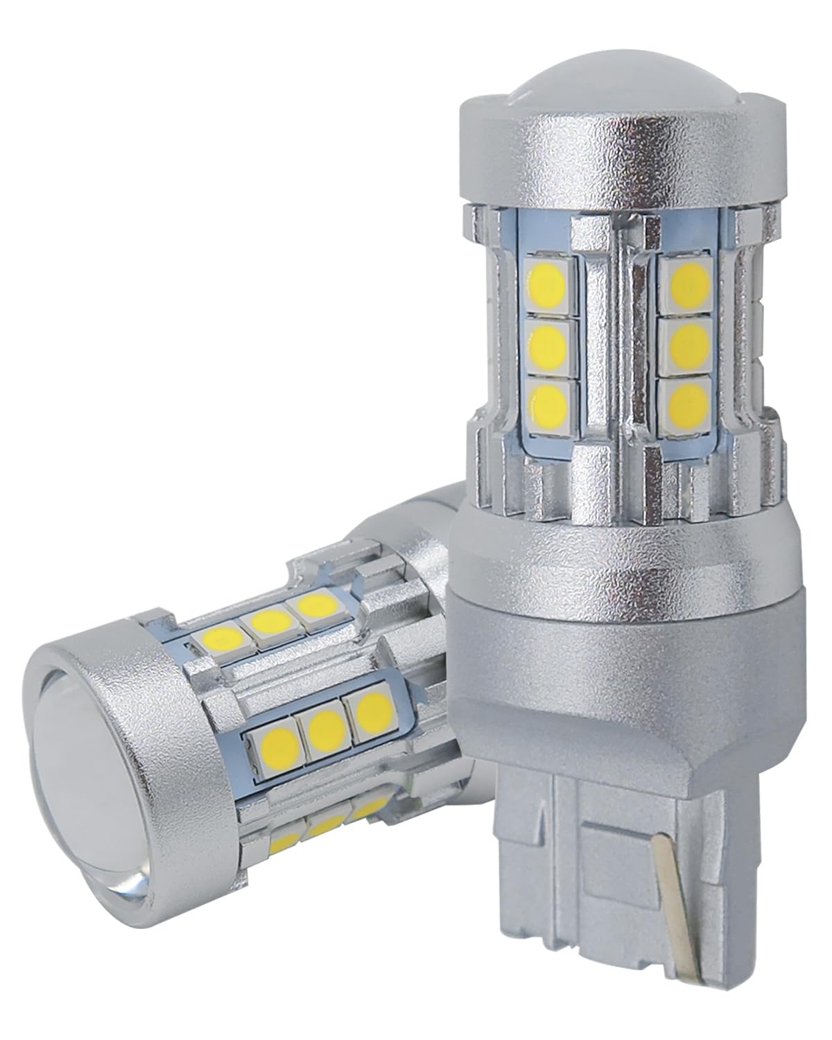 Photo 1 of 2 pack 7440 LED Bulbs, 6500K Bright White for Backup Reverse Lights, Brake Lights, Reverse Tail Lights, T20 W21W 7441, Pack of 2