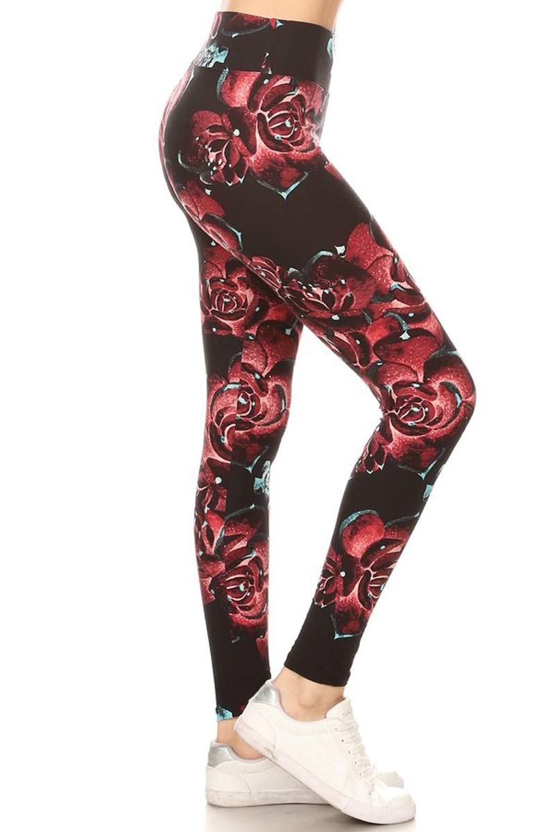 Leggings Depot Women's High Waisted No-Roll Leggings, 3" Waistband