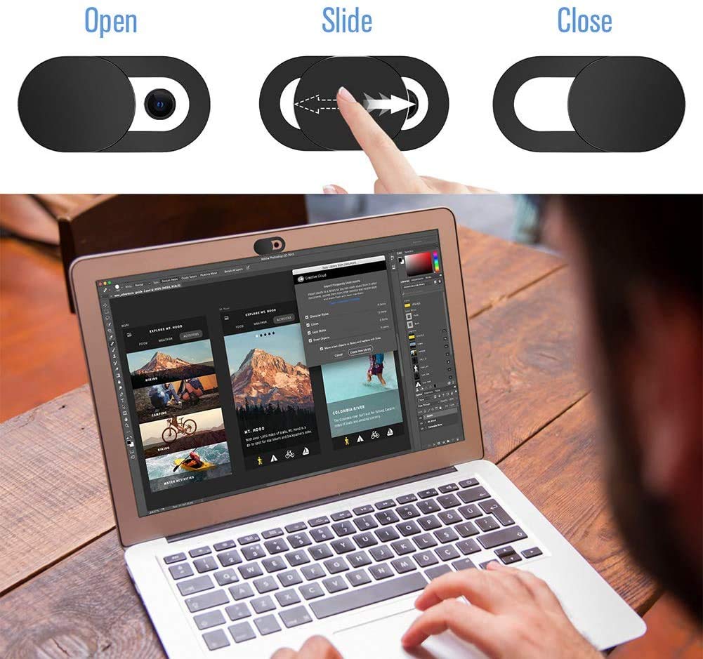 3 Fundas Deslizantes Para Cámara De Laptop Con Patrón De Crisantemo – Bloqueador De Privacidad Ultrafino 0.7mm Para Webcam, PC Y Smartphone