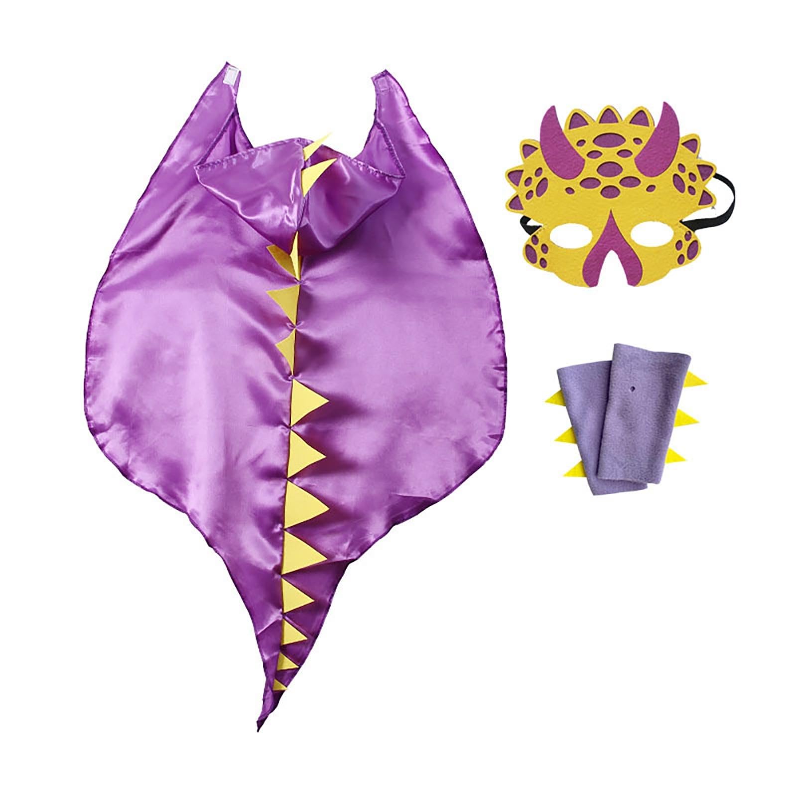Fancy Dresses For Girls, Kids Dinosaur Cape Costume Hooded Dress Up Play For Halloween Parties And Role Play
