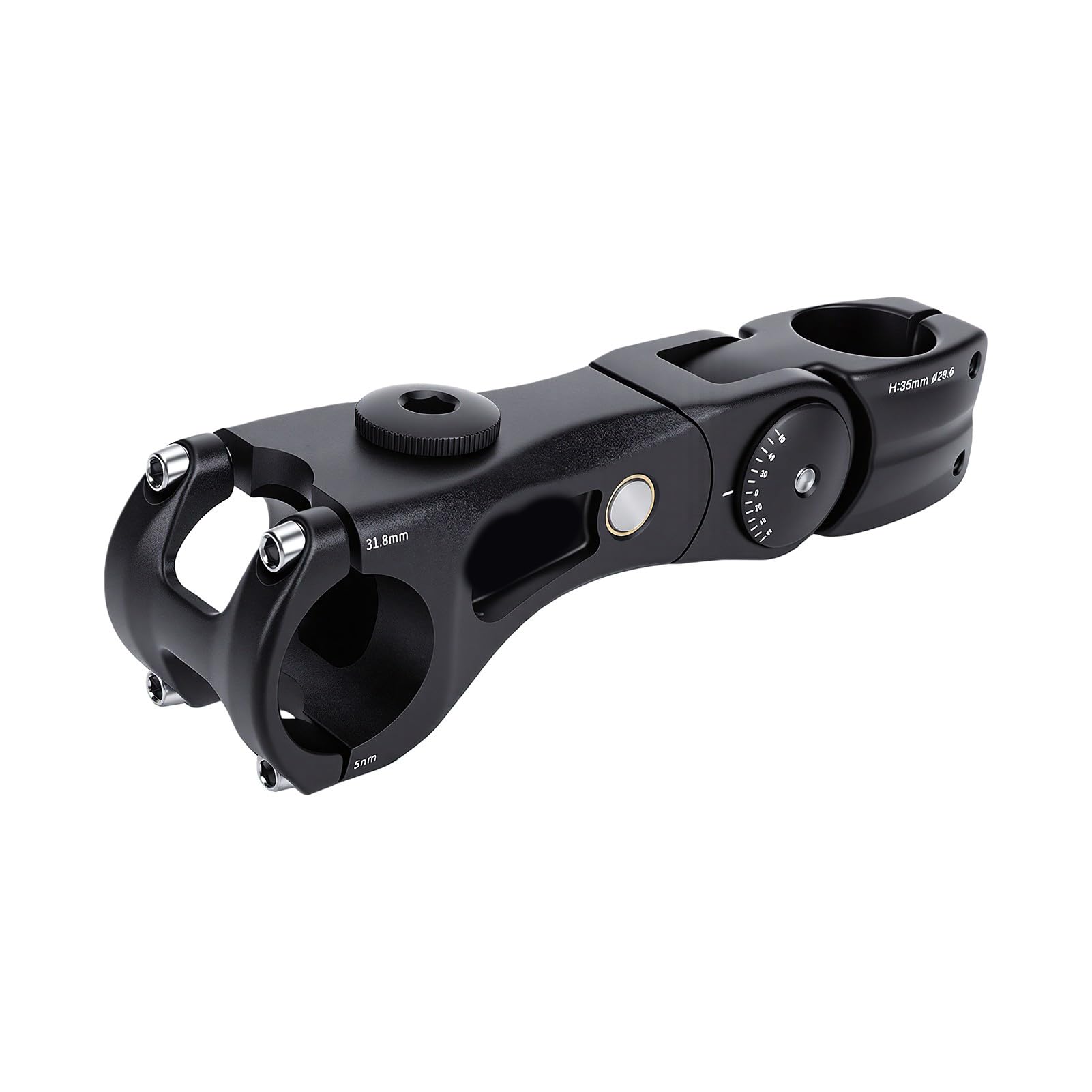 Alomejor Attacco Manubrio Bici con Sospensione Attacco Manubrio Regolabile 31,8 Mm Lega di Alluminio Forgiato 3D con Molle Intercambiabili Angolo di 60 Gradi per Ciclisti di Mountain Bike su Strada