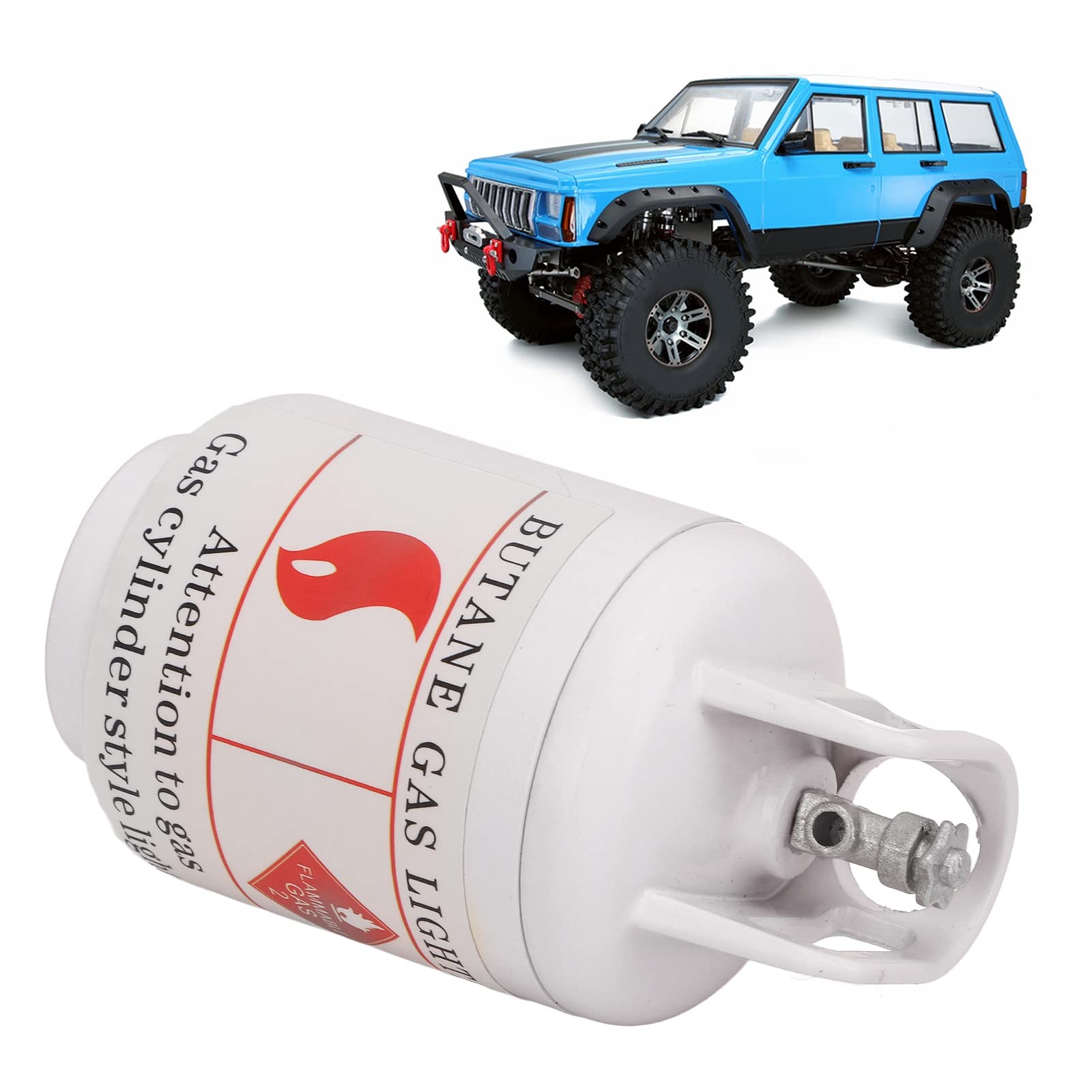 Gaśnica samochodowa RC Mini stop cynku, realistyczny design, do modeli w skali 1/10, takich jak Axial SCX10 (biała)
