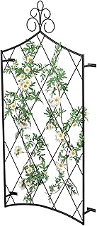 MyGift 4 Foot Garden Trellis with Vintage Scroll Accent, Wall Mounted La...