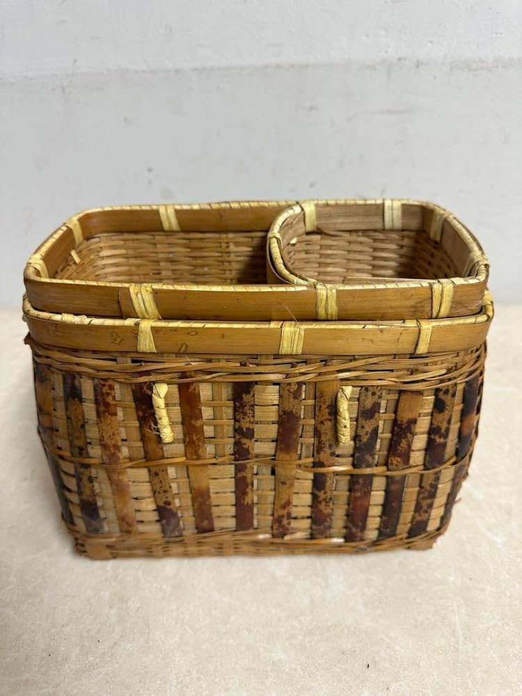 Amazon.co.jp: 竹ビク 魚籠 びく インテリア 竹花籠 VXZHCNWY
