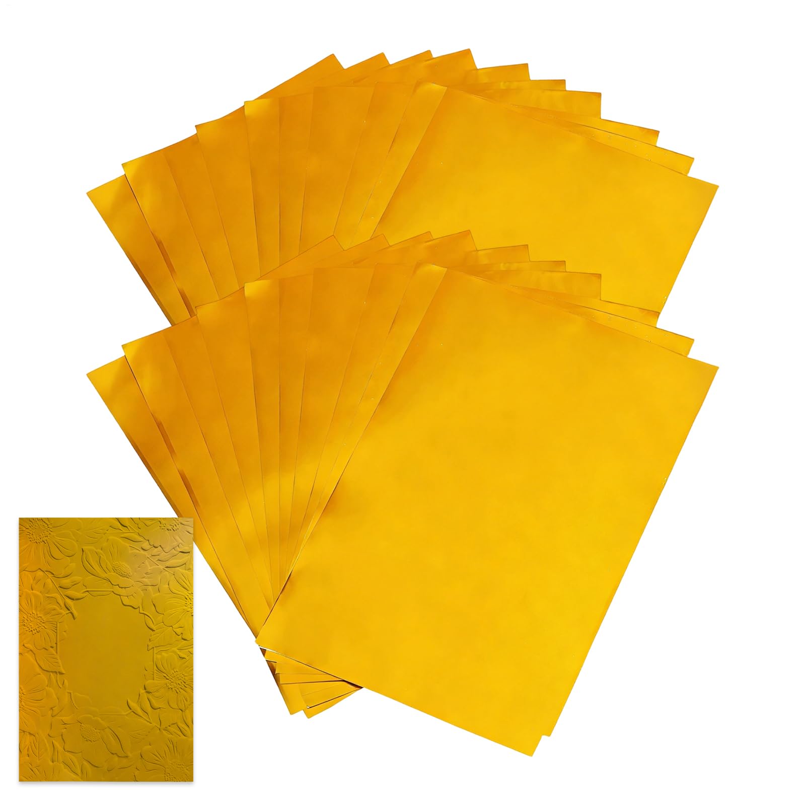 Papel De Foil Para Manualidades,Láminas De Oro Brillantes,Láminas de Aluminio 20x30 cm | Para Proyectos De Manualidades, Scrapbooking, Decoración Y Más