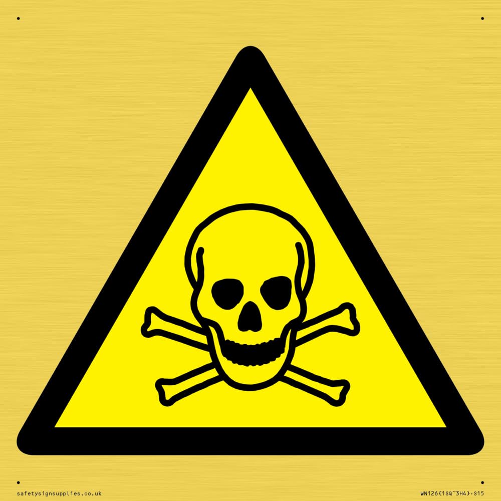 W016 Warning: Toxic material Sign - 150x150mm - S15