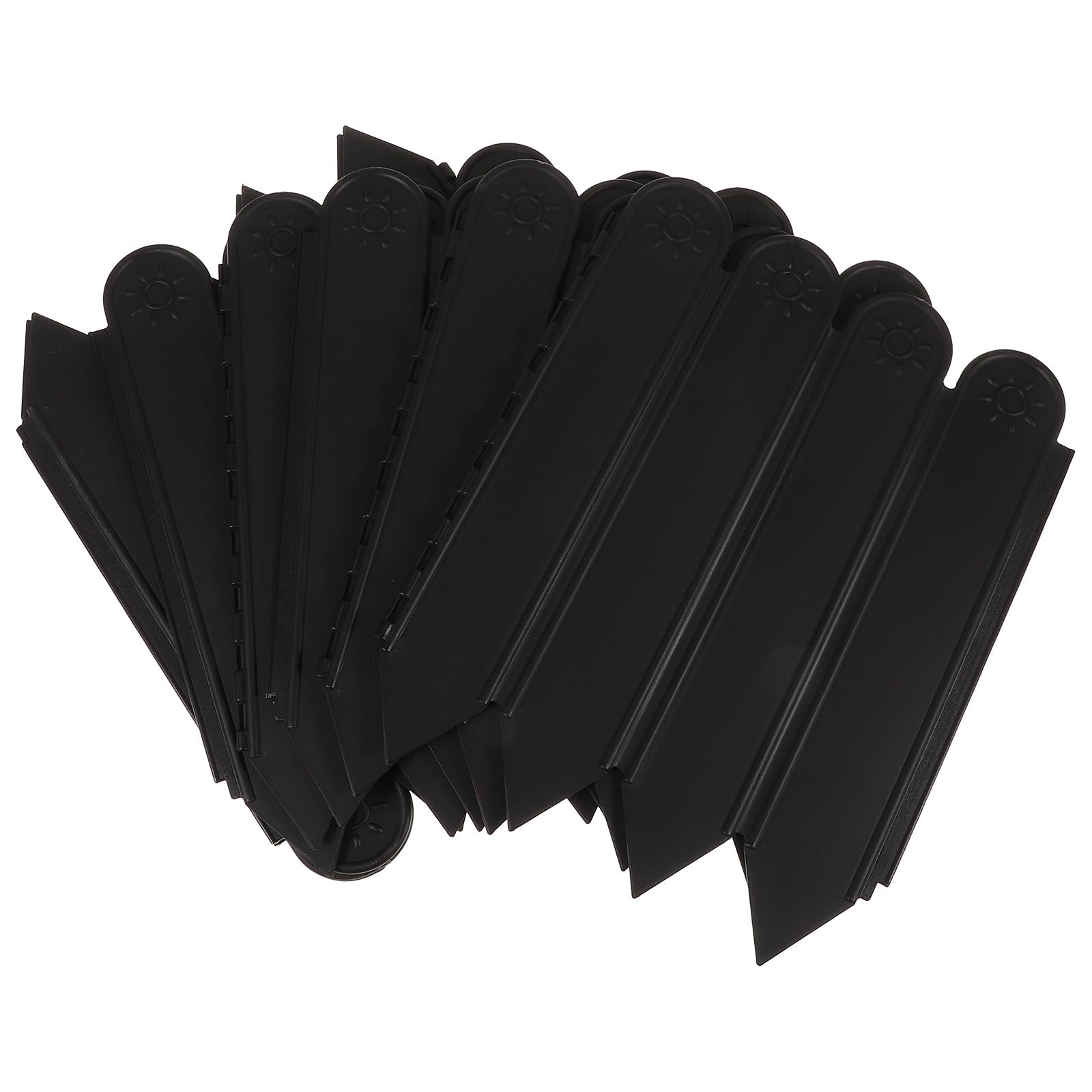 Recinzione in Plastica Alta 27 CM per Giardino e Cortile, Bordura Nera Lunga 2 Metri, Modulare e Facile da Montare per Aiuole e Orti Esterni