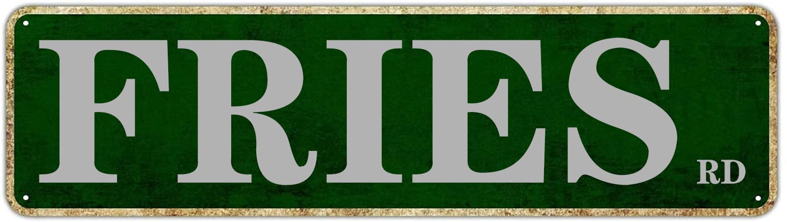 Fries Road Retro Tin Signs Plaque Aluminum Metal Sign Quotes Home Bedroom Kitchen Restaurants Wall Gift Decor 4x16 Inch