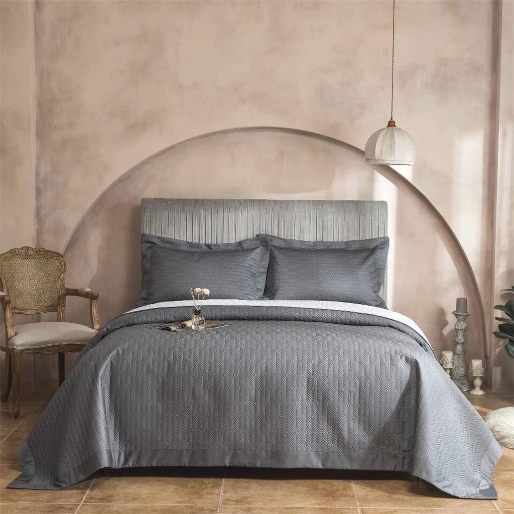 Sbcgfy Summer Cool Quilt Bed Cover Three-Piece Long-Staple Cotton Quilted Quilt Bed Sheet Quilted Bed Cover