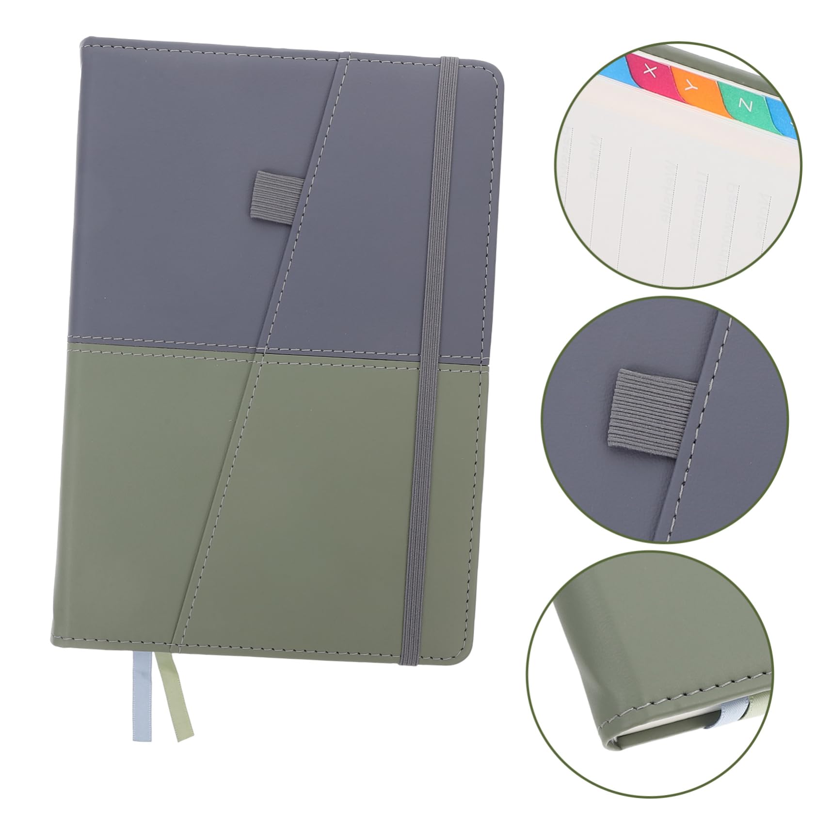 SHINEOFI Bloc-notes Portable pour Mots de Passe A5 avec Onglets Alphabétiques Efficaces et Design Élégant en Pu et Papier pour Organiser Adresses Internet