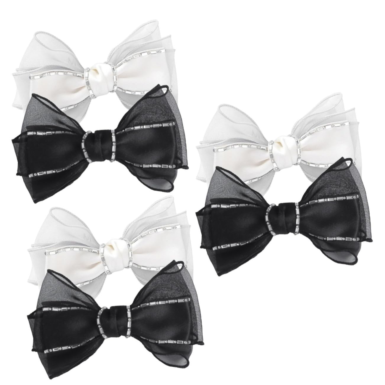 FRCOLOR 3 Set Di Fermagli Per Con Fiocco Per Coda Di Cavallo E Strass Per Bambine Accessori Per Alla Moda 2 Pezzi*3