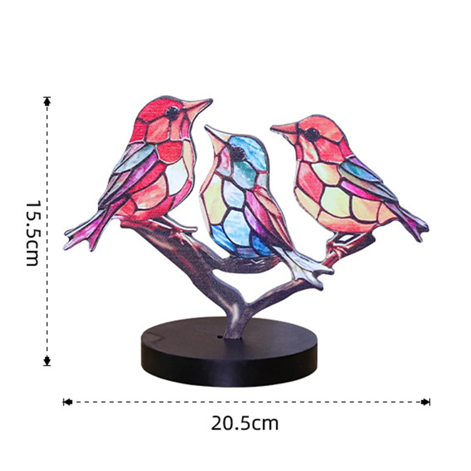 Amazon.co.jp: [SSUPTEMBER2] 鳥 ステンドグラス カラフル 木製