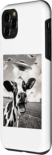 Miniatura 2 de iPhone 11 Pro Alien UFO Funny Cow Graphic Tee Case
