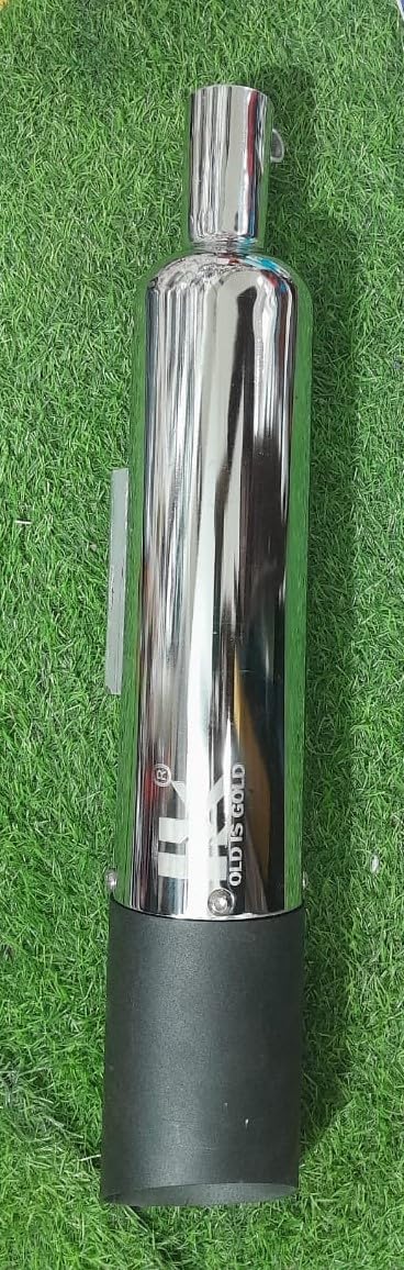 HK INDORE SPECIAL GLASSWOOL FILLED CHROME EDITION FOR NEW RE CLASSIC REBON 350CC/METEOR 35A0CC /NEW BULLET 350CC/ BS6 BS7 (AFTER 2021) (SPECIAL ANTI RUST CHROME COATING) UNIQUE DESINE(HARLEY SOUND)-image-26