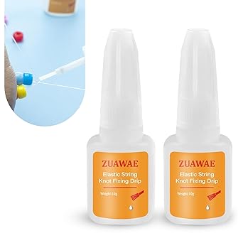 Jewelry Glue for Elastic String, Clear Craft Glue Elastic String Kont Fixing Drip, Bracelet Glues Bracelet Supplies for Rhinestones Crafts, Clay Beads, Fabric, Jewelry Making Kit