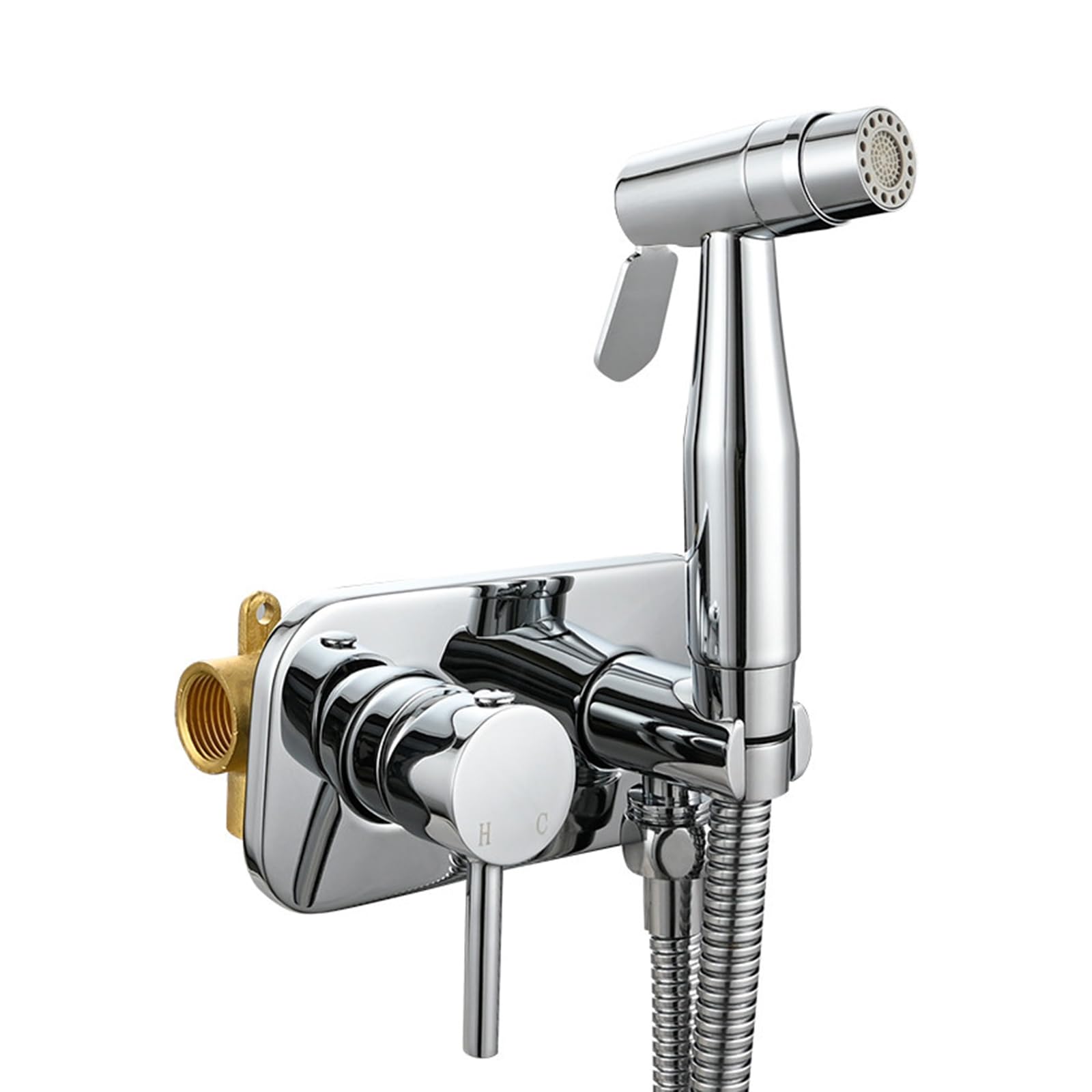 Yjyjy Chrome Plated Bidet Sprayer For Toilet Handheld Bidet Sprayer For Toilet Concealed Installation Brass