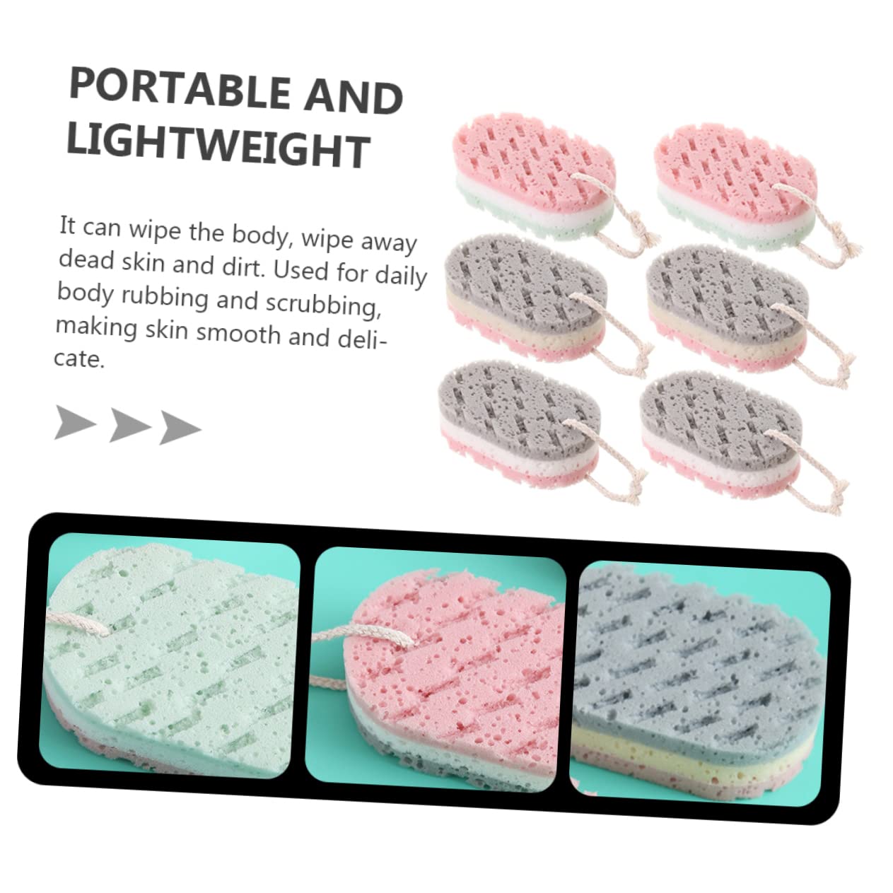 Angoily 18piezas Esponjas De Baño Exfoliantes Para Adultos Esponjas De Limpieza Suaves y Absorbentes Aleatorios