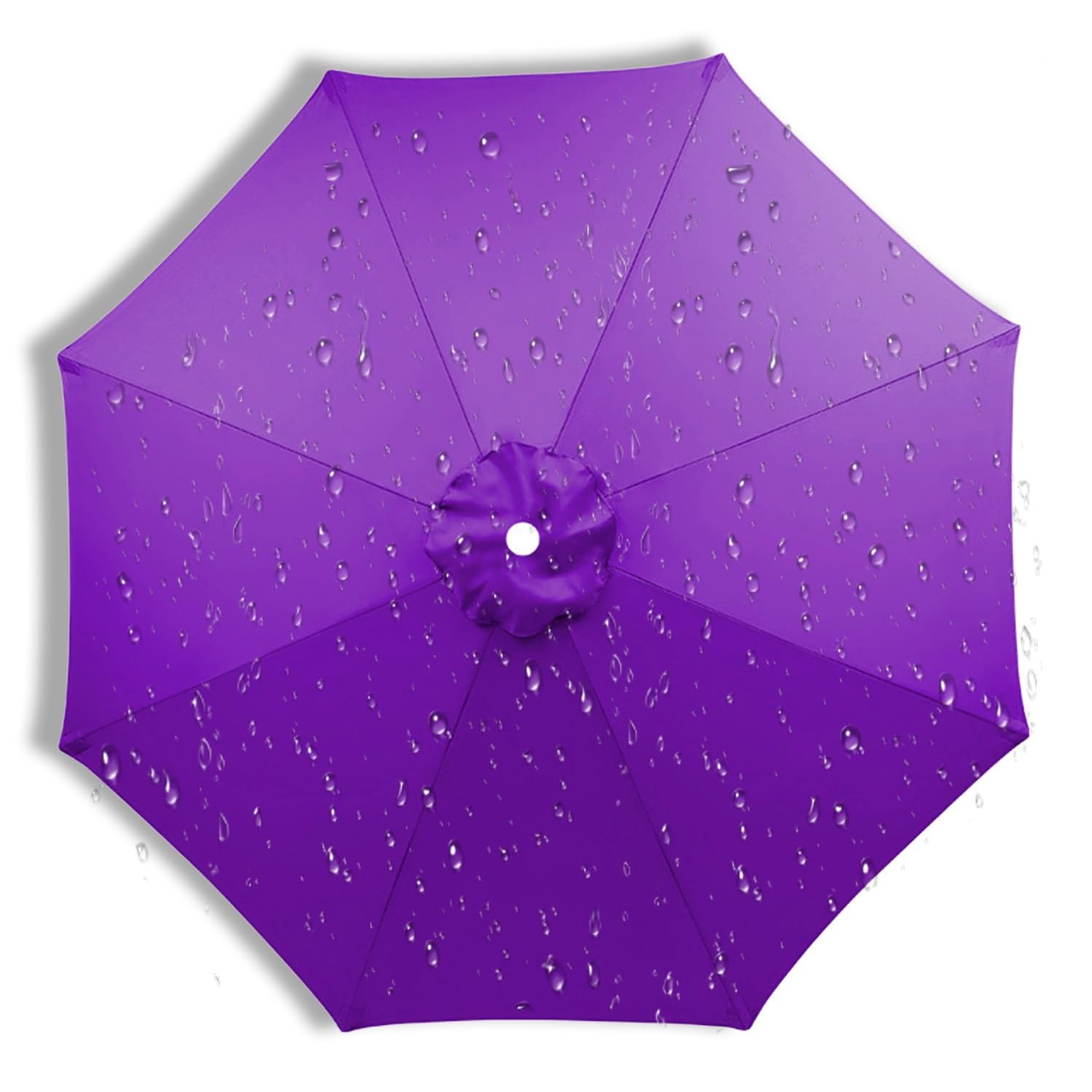 Patio Umbrella 9ft Replacement Canopy for 6/8 Rib, Garden Parasol Polyester Covers, Water Resistant, UV-Anti, Only the Top Cloth, Diameter 200-400cm(Purple,6 Ribs 200cm)