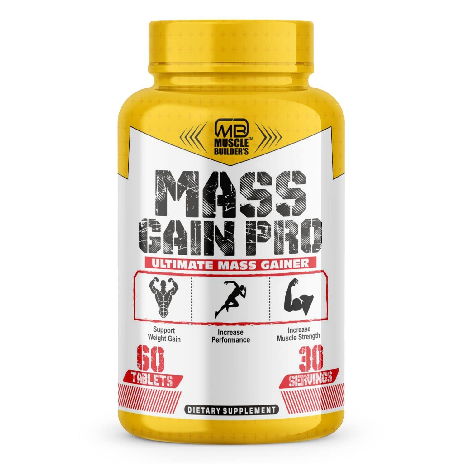 M B Muscle Builder's Mass Gain Pro, Mass & Weight Gainer Capsule for Fast Weight & Muscle Gain, Muscle Building Weightlifters Supplement for Muscle Growth, Stamina & Strength For Men & Women,60 Cap