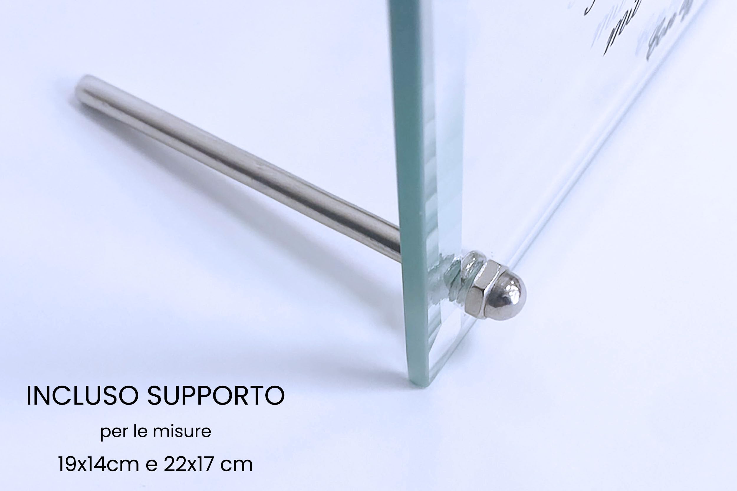 Targa Anniversario di Matrimonio | Elegante Targa in Cristallo Personalizzata | Regalo Nozze d'oro, Nozze d'argento o di Diamante