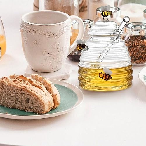Miniatura 2 de Tarros de miel Plato de miel, tarro de abeja, botellas de almacenamiento de alimentos, olla de almacenamiento, organizador de cocina, tanque de