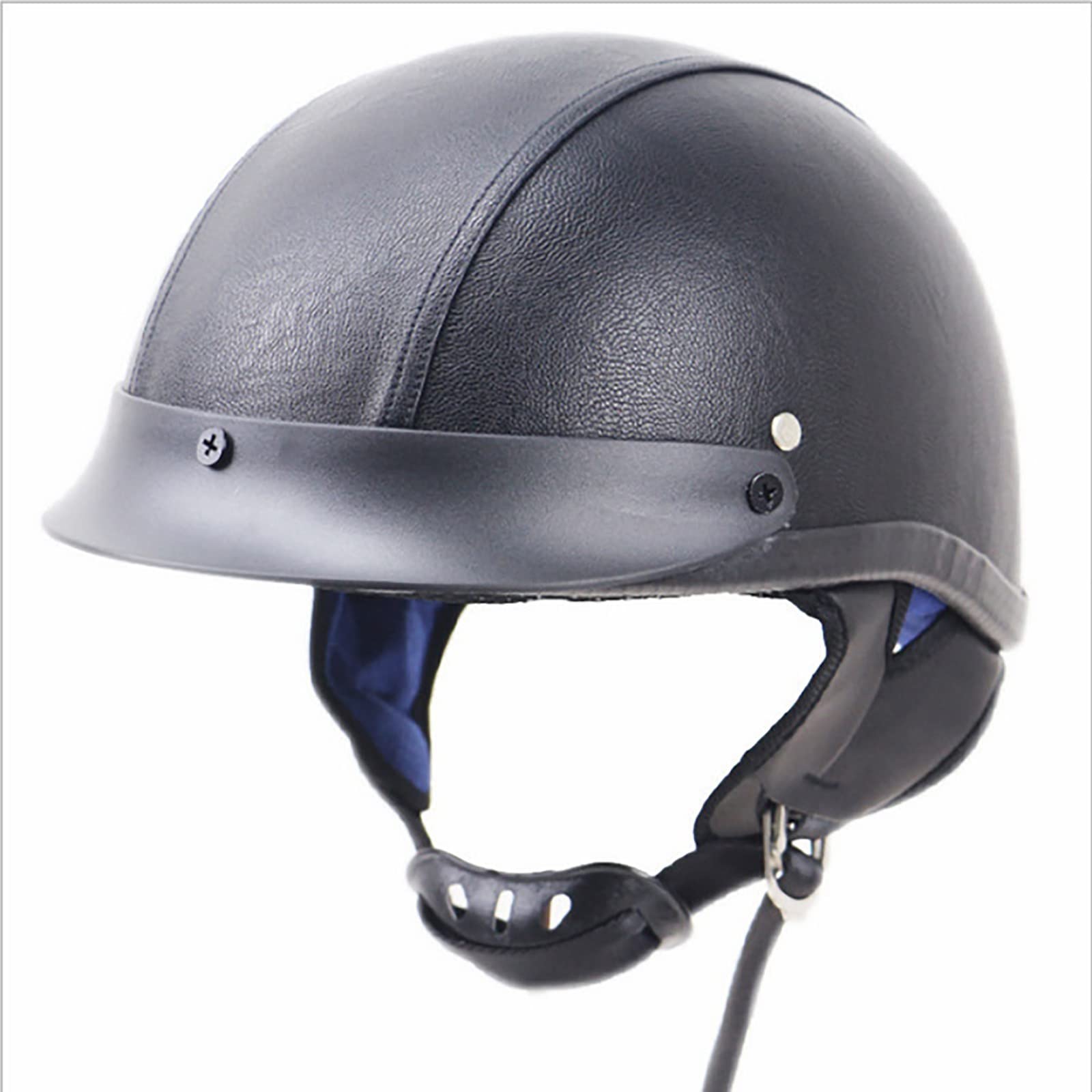 Casco Moto Retrò Mezza Conchiglia - DOT Omologato, Visiera, Aperto Per Uomo E Donna - Foto 7