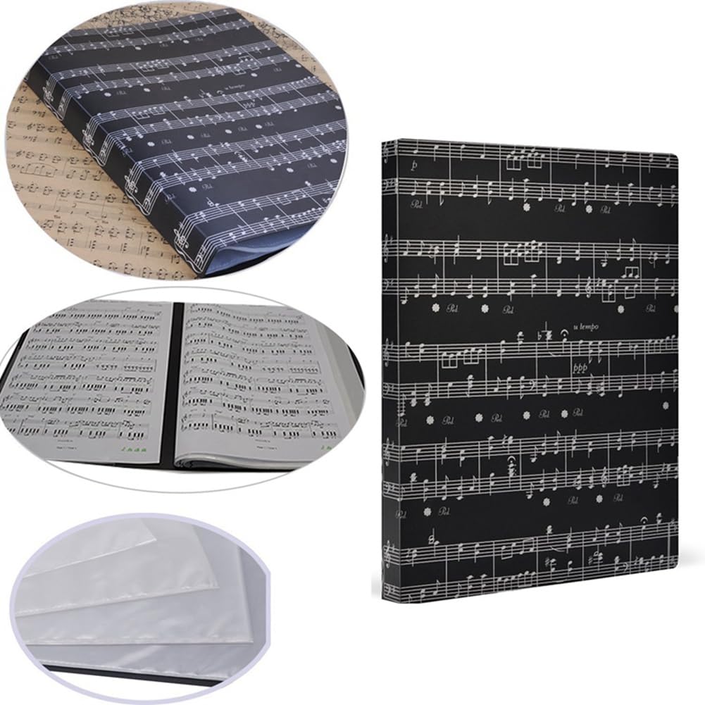 Cartellina Portadocumenti A4 - Doppia Faccia, Anelli Acciaio, Per Spartiti, Documenti, Nero - Foto 12