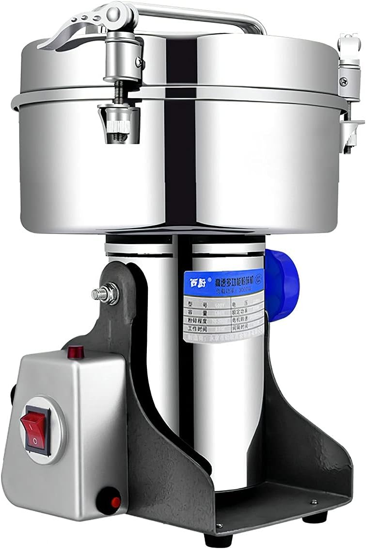 Molinillo de grano eléctrico Molino de molino Pulverizador eléctrico Máquina de polvo de acero inoxidable Granos secos Especias Cereales Condimentos Máquina trituradora de granos de café.