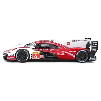 Bburago 963 #6 - Porsche Penske 1:24 ölçekli araba, Kırmızı ve Beyaz ayrıntılı kopya, Kapılar açılır, Porsche resmi lisansı, Tavsiye edilen yaş 3+ yaş