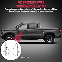 Vista 5 de BDFHYK 741-644 Regulador de ventana eléctrica con motor delantero izquierdo del lado del conductor para Chevy Silverado, Tahoe, Suburban, Avalanche