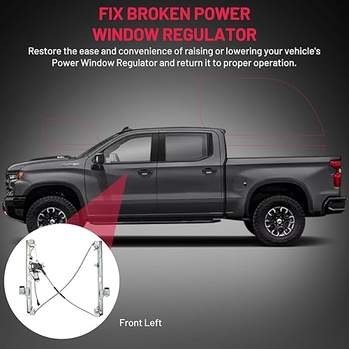 Vista 77 de BDFHYK 741-645 Elevalunas eléctrico con motor para automóvil delantero derecho del pasajero para Chevy Silverado, Tahoe, Suburban, Avalanche