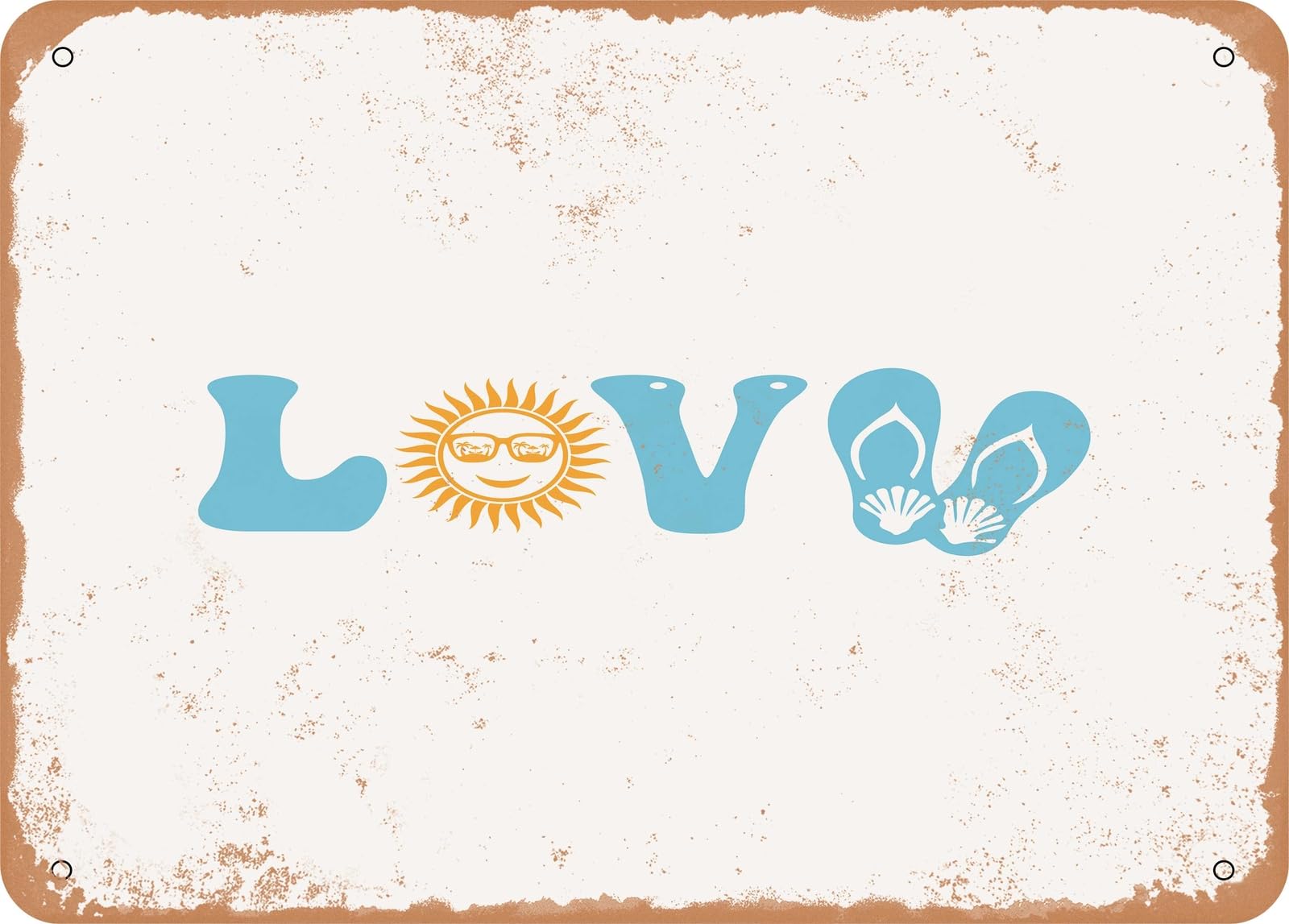Miaomansenstore Metal Sign - Love0 - Vintage Rusty Look Sign Home Decor