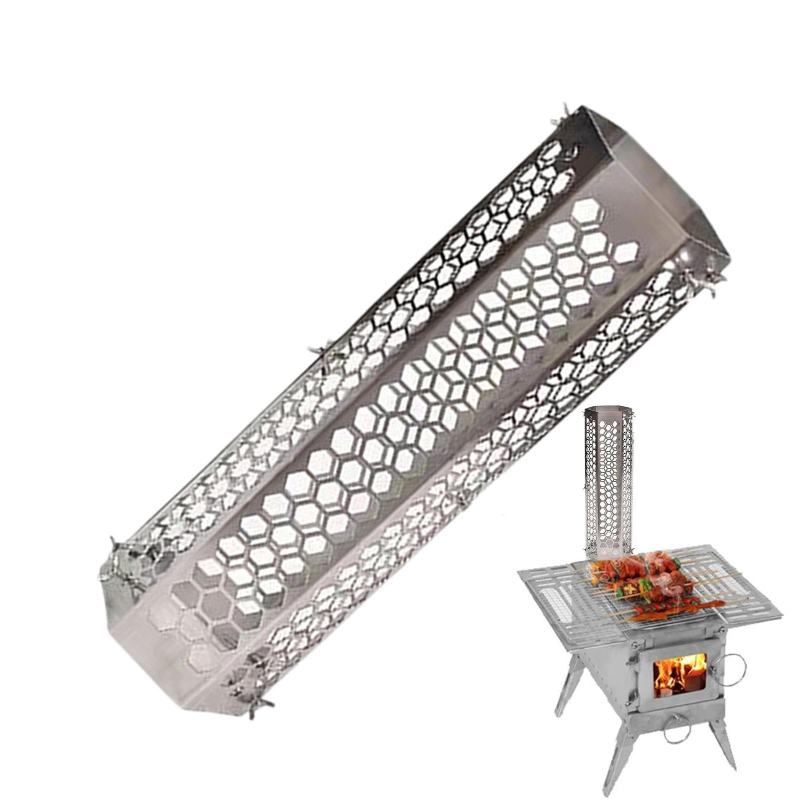 Tubo de estufa de leña, tubo de estufa de acero inoxidable, soporte para