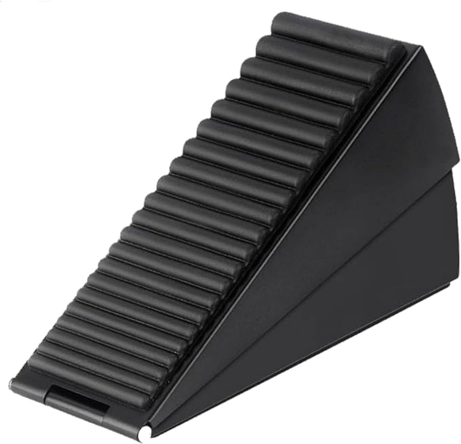 Longjunjunfashion Strongest Large Door Stopper, Heavy Duty Door Stop Wedge, Tall Door Stoppers for Bottom of Door, High Adjustable Spring Loaded Stainless Steel+Rubber, Black (1)