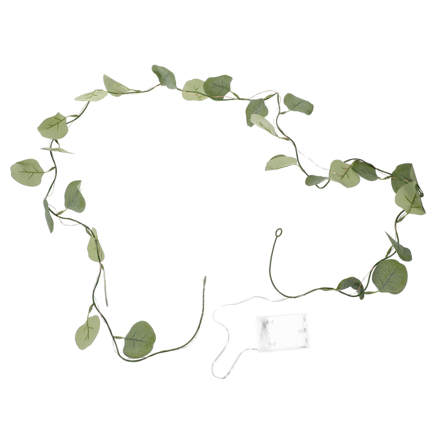 Eukalyptus Lichterkette LED Kupferdraht Warmweiß Dekorative Girlande für Innen Künstliche Grünpflanzen Deko Batterieloses LED String Light für Herbst und Weihnachten