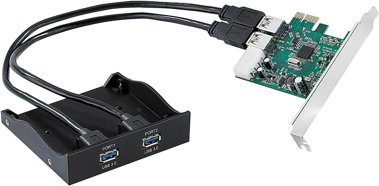 Xystec 3.5 " with - Frontpanel USB3 0-Controller Card. "Ssf-5002" (PCIe)