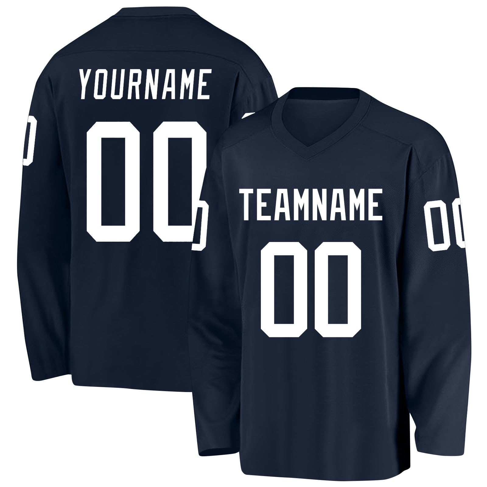 Maillot de Hockey Personalizable con Nombre y Número para Niños y Adultos
