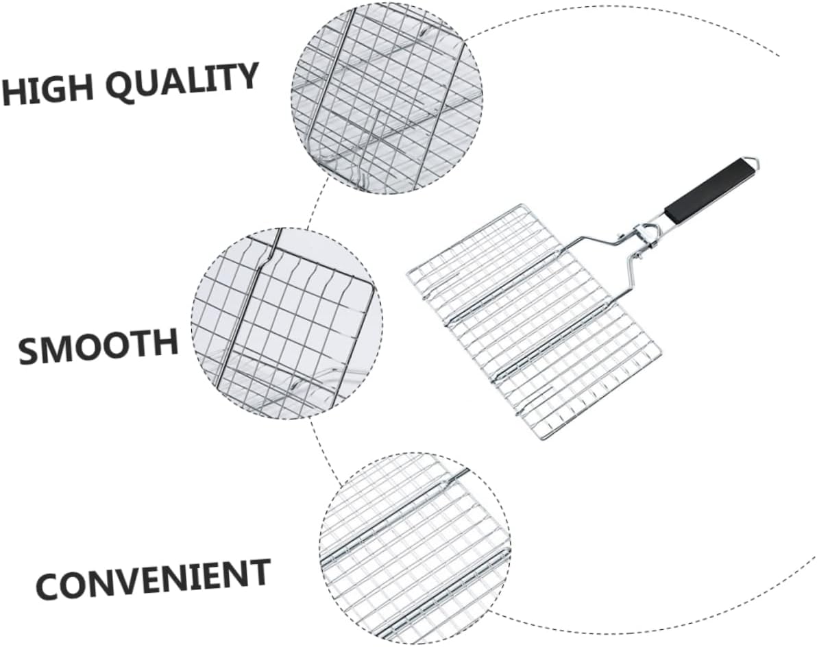 Stainless Steel Barbecue Mesh Bbq Rolling Basket Basket for Grilling Accessories Outdoor Grill Supplies