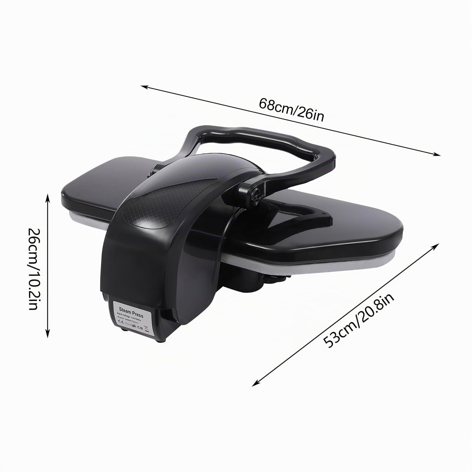 2200 W, 1 l, pressa a vapore professionale, intelligente, 5 modalità, funzionamento touch con avvisi vocali AI, spegnimento automatico per stirare vestiti, lenzuola e tessuti in lana di seta di nylon