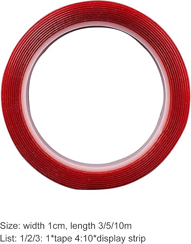 Miniatura 7 de Cinta adhesiva de doble cara, 1 rollo de 3532.8 ft, cinta adhesiva de alta viscosidad sin rastro, transparente sin rastro, cinta de doble cara para